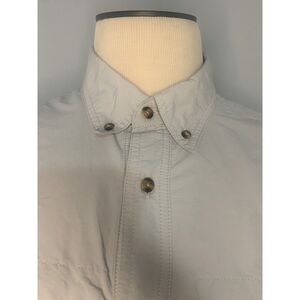 LL Bean Mens XL TALL  Fishing Shirt Beige Button Down Vented Long Sleeve